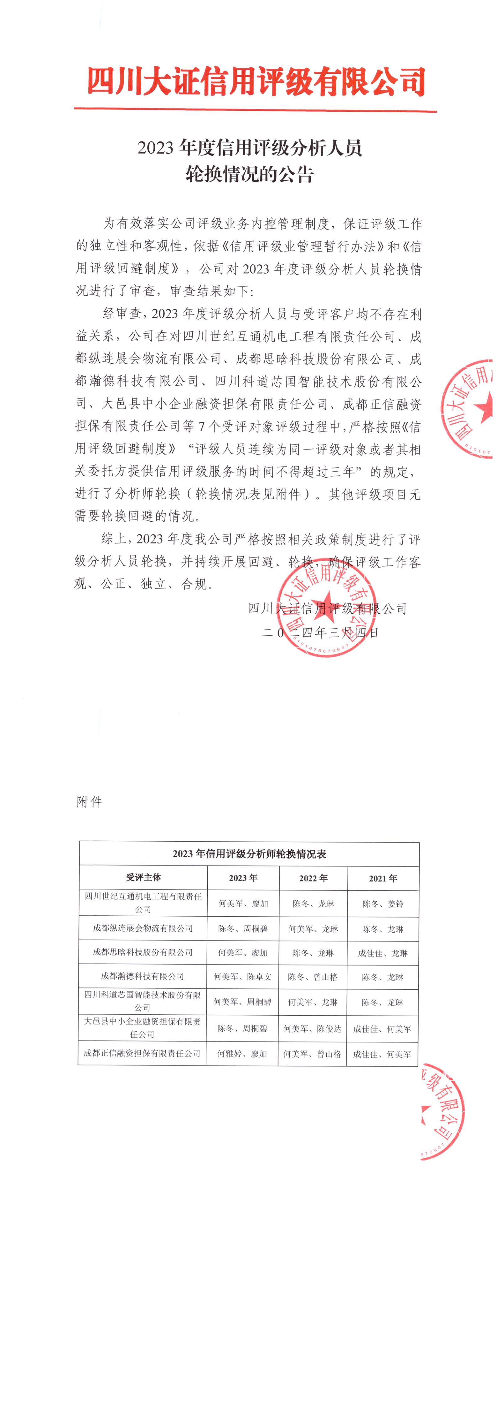 2023年度信用評級分析人員輪換情況的公告_00.jpg